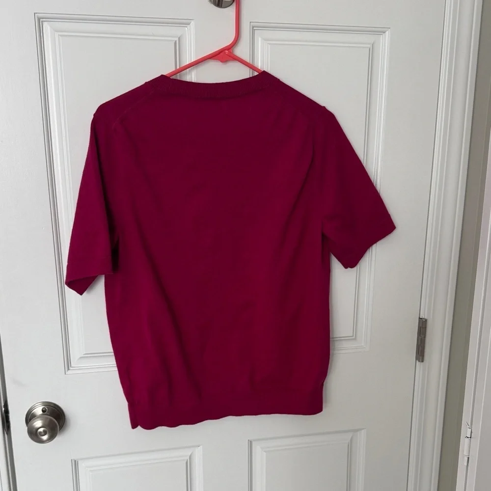 J. Crew Deep Pink Knit Top